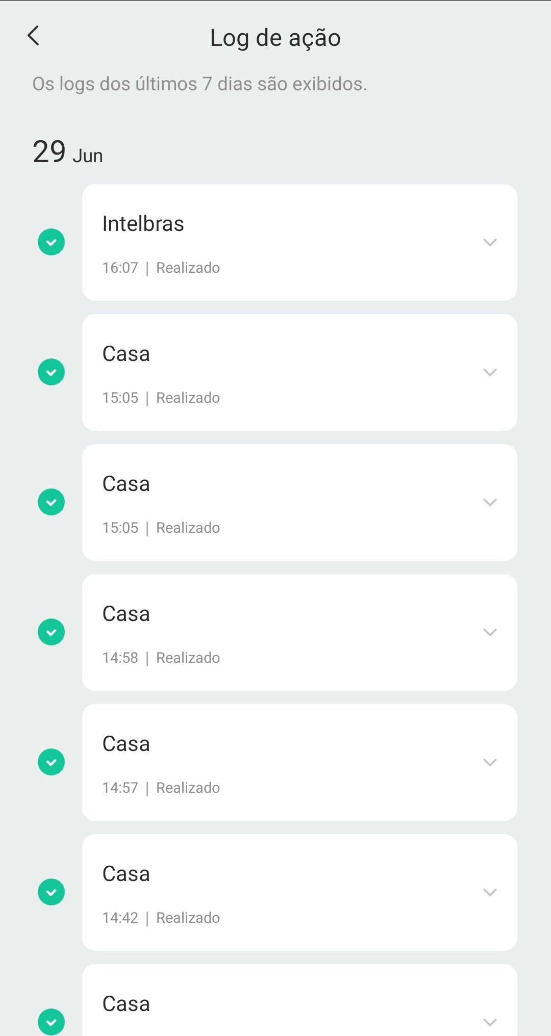 Log menu
